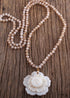 Boho Necklace, RH Crystal White Rose
